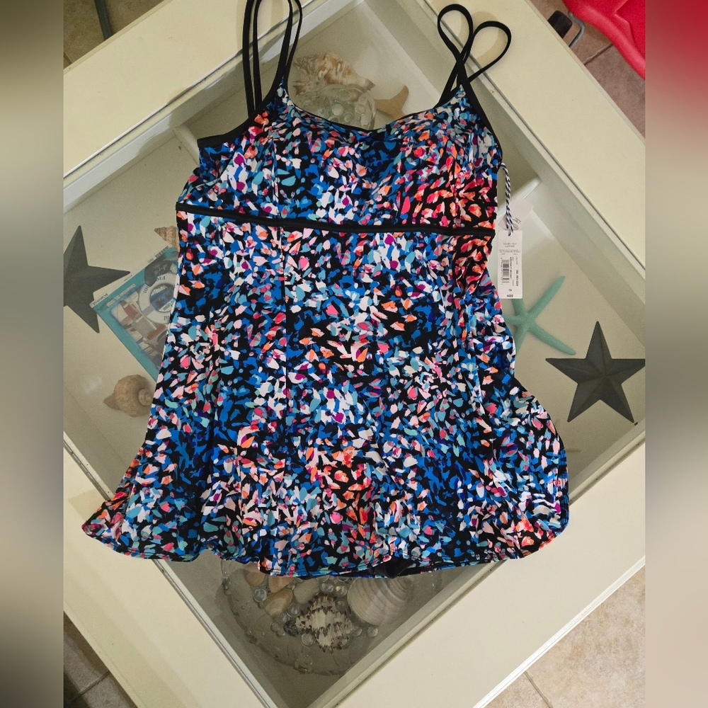 Colorful NWT Patterned Swimsuit Dress